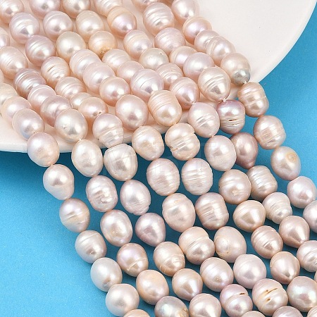 Natural Cultured Freshwater Pearl Beads Strands PEAR-F020-24B-1