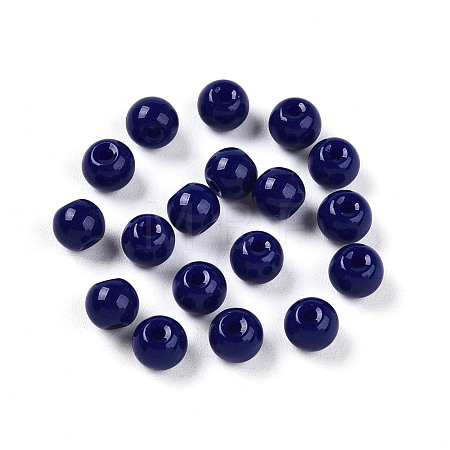 Opaque Solid Color Glass Beads GLAA-N007-4mm-A06-1