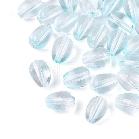Baking Paint Transparent Glass Beads DGLA-N014-10H-1