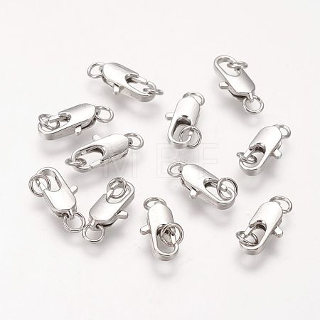 Brass Lobster Claw Clasps KK-KK801-P-1