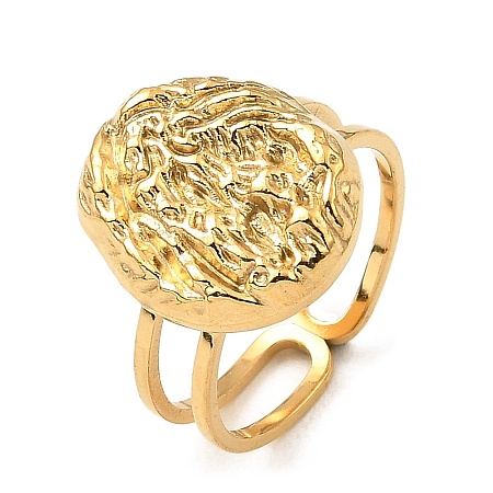 304 Stainless Steel Open Cuff Rings RJEW-Z018-19G-1