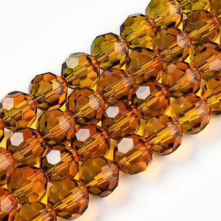 Baking Paint Transparent Glass Beads Strands LS-DGLA-A035-T10mm-A05-1