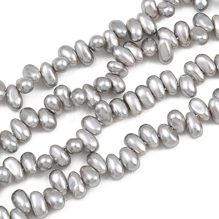 Electroplated Shell Pearl Beads Strands BSHE-B009-A01-5x8mm-01-1