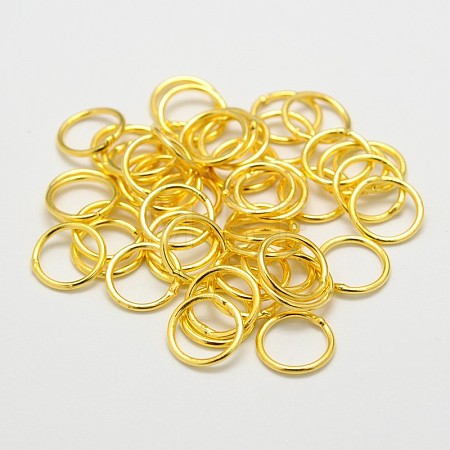 Brass Soldered Closed Jump Rings X-KK-M165-7mm-02G-RS-1