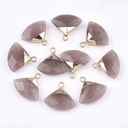 Electroplate Natural Strawberry Quartz Pendants G-T112-04B-1