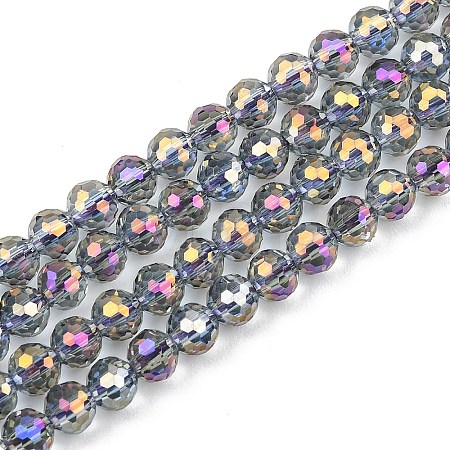 Electroplate Transparent Glass Beads EGLA-B013-02A-HP17-1