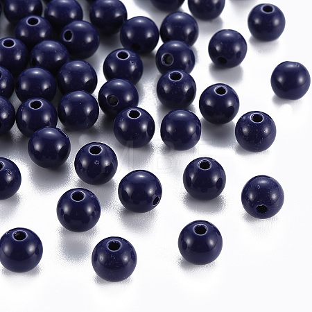 Opaque Acrylic Beads X-MACR-S370-C8mm-A19-1