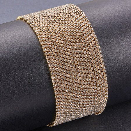 Brass Rhinestone Strass Chains CHC-T001-SS6-01C-1