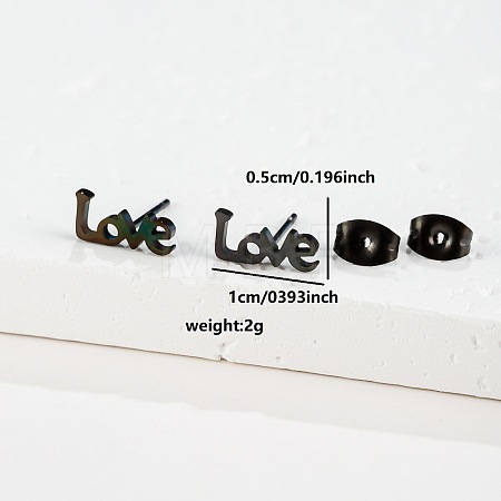 201 Stainless Steel Stud Earrings FS-WGB18B1-08-1
