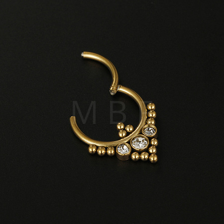 316L Surgical Stainless Steel Micro Pave Clear Cubic Zirconia Nose Rings WG1C8D8-03-1