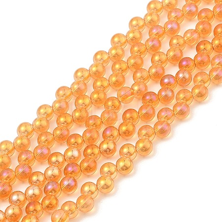 Electroplate Glass Beads Strands GLAA-Q105-01F-1