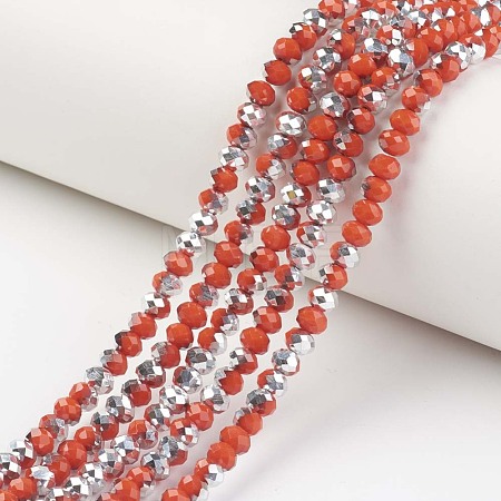 Electroplate Opaque Glass Beads Strands EGLA-A034-P4mm-M12-1