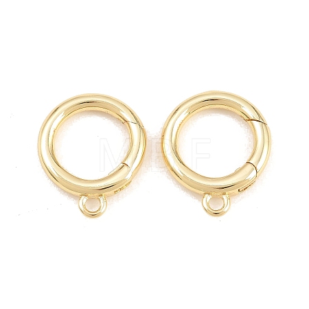 Brass Spring Gate Rings KK-P353-16G-1