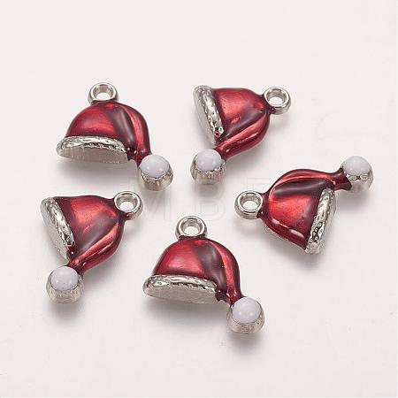 Brass Enamel Pendants KK-Q217-1-FF-1