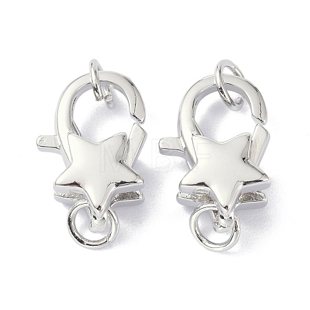 Eco-Friendly Brass Lobster Claw Clasps KK-C221-06P-1