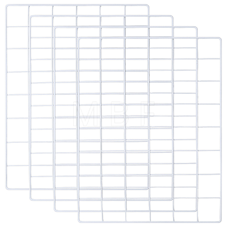 4 Bags Spray Printed Iron Mesh Wall Mounted Hanging Display Stands ODIS-WR0001-18B-1