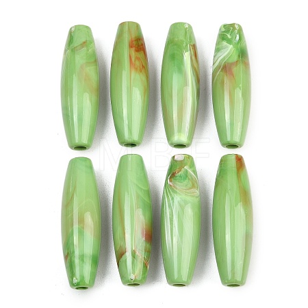 Opaque Acrylic European Beads OACR-G064-08B-1