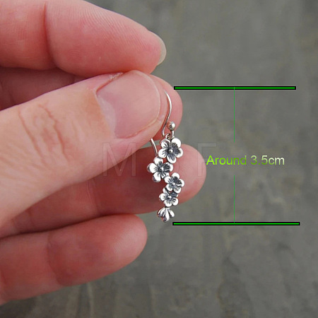 Flower Alloy Dangle Earrings FS-WGFD447-01-1