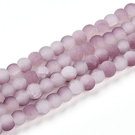 Crackle Glass Beads Strands GLAA-N009-4mm-05-1