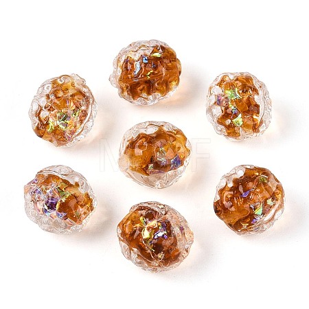 Handmade Foil Glass Beads FOIL-N029-10E-1
