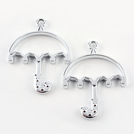 Rack Plating Alloy Open Back Bezel Pendants X-PALLOY-S047-19D-FF-1