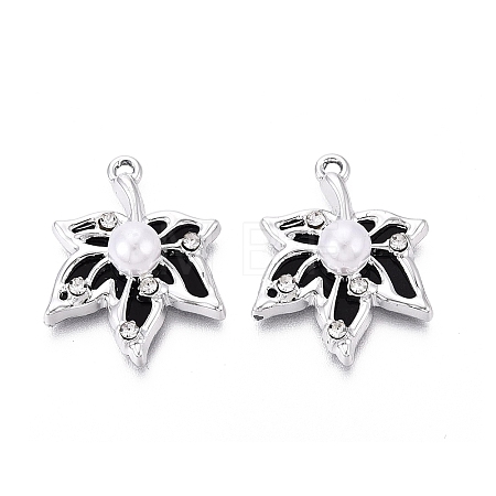 Alloy with ABS Imitation Pearl & Crystal Rhinestone & Acrylic Pendants PALLOY-Q466-04P-04-1