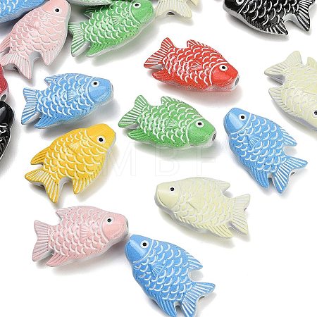 Baking Paint Opaque Acrylic Beads AC-CBADA7D-01-1