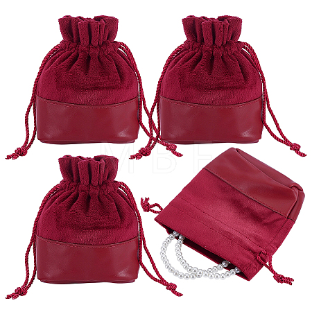 3Pcs Velvet & PU Leather Storage Bags TP-NB0001-89A-1