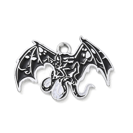 Halloween Alloy Enamel Pendants AL-CBA492B-01J-P-1