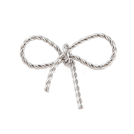 Non-Tarnish 304 Stainless Steel Twisted Bowknot Links Connector Charms STAS-S125-01P-1