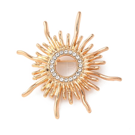 Alloy Crystal Rhinestone Brooches JEWB-P054-01G-1