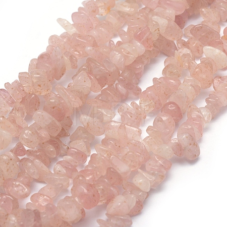 Natural Madagascar Rose Quartz Beads Strands G-P332-39-1