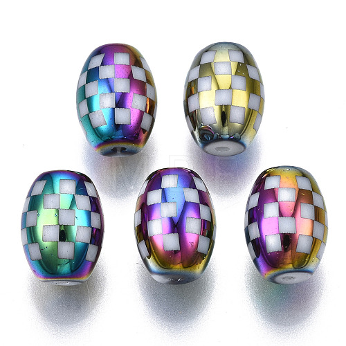 Electroplate Glass Beads EGLA-S197-19A-06-1