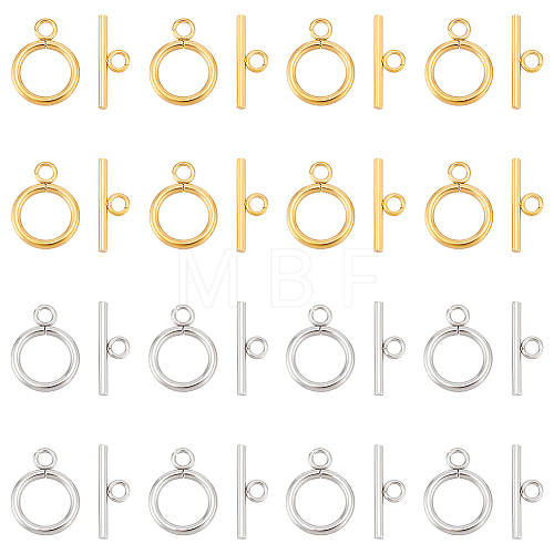 Unicraftale 304 Stainless Steel Ring Toggle Clasps STAS-UN0002-21-1