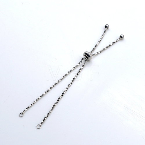 Tarnish Resistant Adjustable 201 Stainless Steel Slider Bracelets Making STAS-S105-JN646-1-1