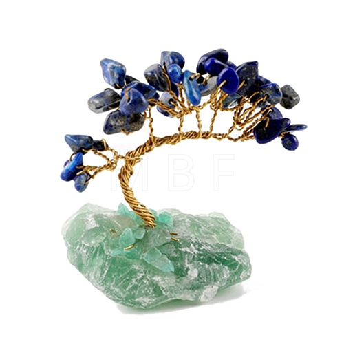 Natural Lapis Lazuli Chips Tree Decorations PW-WGBD455-05-1