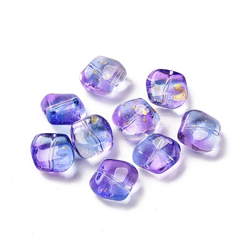 Baking Paint Transparent Glass Beads DGLA-C004-02C-1