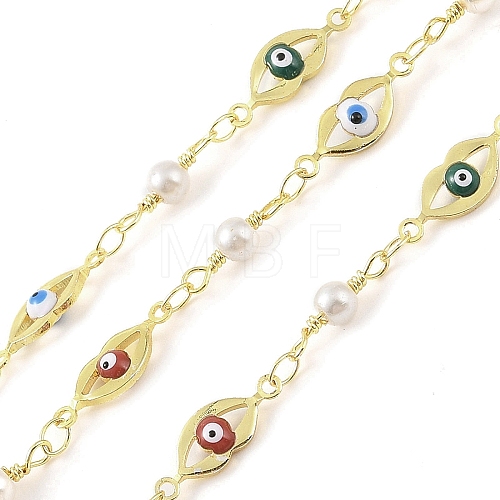 Enamel Lip Link Chains CHC-C006-02G-03-1