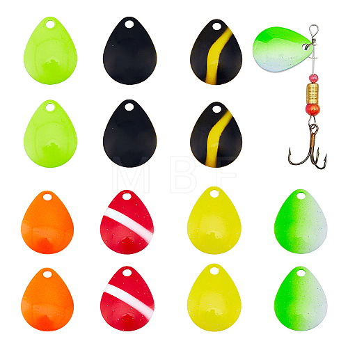 & 28Pcs 7 Colors Iron Fishing Lures FIND-FH0005-58-1