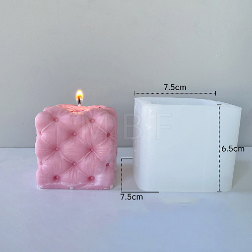 DIY Rhombus Pattern Sofa Chair Candle Food Grade Silicone Molds CAND-PW0008-29I-1