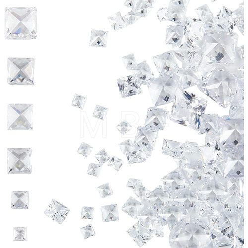 6 Style Cubic Zirconia Cabochons ZIRC-HY0001-01-1