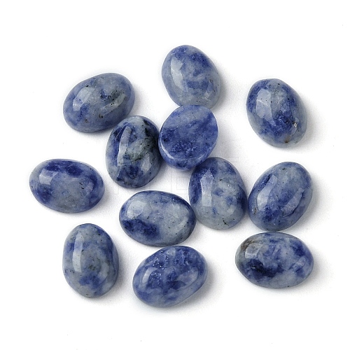 Natural Blue Spot Jasper Cabochons G-A094-01B-49-1