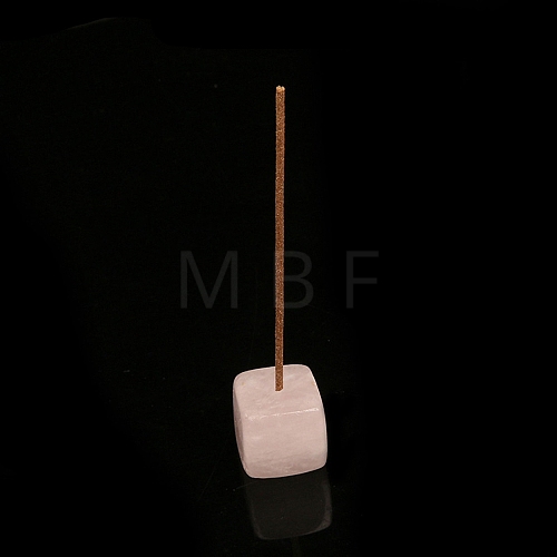 Natural Rose Quartz Incense Burners Holder PW-WGE54A8-01-1