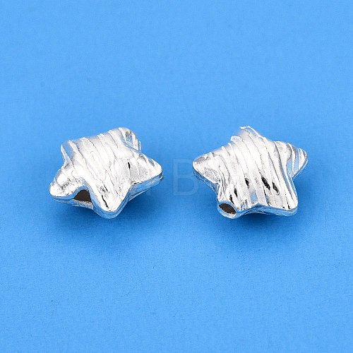 Textured 925 Sterling Silver Beads STER-T007-81S-C-1