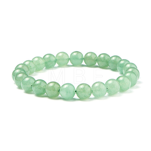 Natural Green Aventurine Round Beads Stretch Bracelets BJEW-PH0001-8mm-24-1