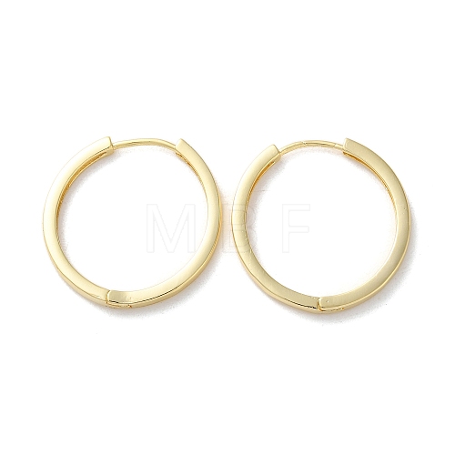 Brass Ring Hoop Earrings EJEW-M025-04G-1