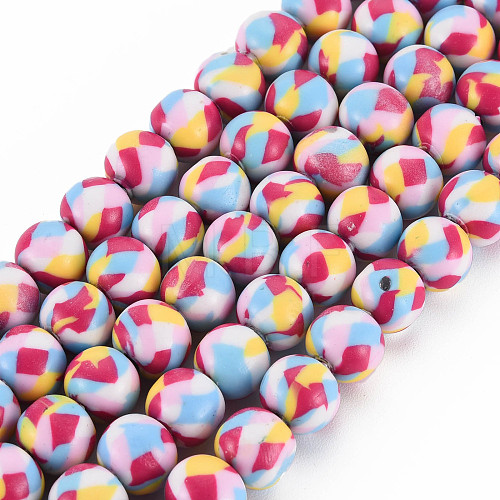 Handmade Polymer Clay Beads Strands CLAY-N008-054-06-1