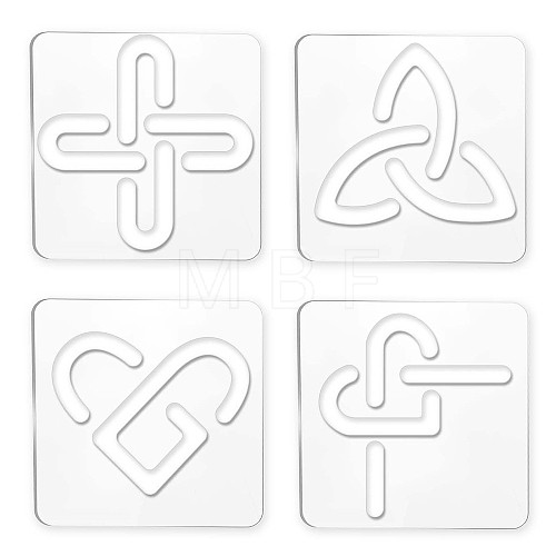 Acrylic Earring Handwork Template TOOL-WH0152-010-1