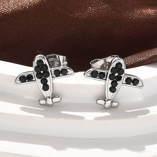 304 Stainless Steel Stud Earrings EJEW-F361-09P-1