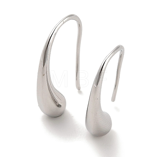 Teardrop Brass Dangle Earring for Women KK-C054-27P-1